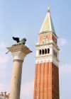 Venice / Venezia / Veneza (Venetia / Veneto) / VCE : Piazza San Marco - the Venetian winged lion and the campanile (photo by Miguel Torres)