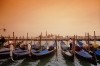 Italy - Venice / Venezia (Venetia / Veneto) / VCE : gondolas on Riva di Schiavoni - looking at San Giorgio Maggiore island (photo by J.Kaman)