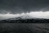 Jan Mayen island: sea, clouds and the Beerenberg mountain - 2277 m - Nord-Jan- photo by R.Behlke