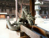 Japan - Kyoto - Honshu island: Dragon - fountain at a Buddhist temple - photo by M.Torres