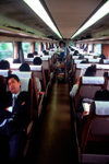 Interior of the high speed bullet train - Shinkansen - Japan Railways, Tokyo, Japan. photo by B.Henry