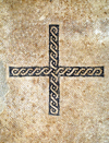 Mount Nebo - Madaba governorate - Jordan: braided cross in the basilica - Memorial of Moses - photo by M.Torres
