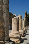 Amman - Jordan: Roman Theatre - columns on the facade - photo by M.Torres