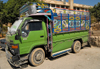 Amman - Jordan: Jordanian decorated truck - Toyota Dyna - citadel - photo by M.Torres
