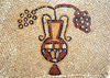 Madaba - Jordan: modern mosaic with vase - photo by M.Torres
