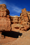 Kazakhstan, Charyn Canyon: Valley of the Castles - strata exposed by erosion - photo by M.Torres