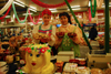 Kazakhstan, Almaty: Russian and Kazakh girls selling delicatessen - photo by M.Torres