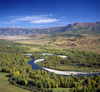 Kazakhstan - Buhtarma river - East Kazakhstan oblys: flowing from the Altai mountains - meander - photo by V.Sidoropolev
