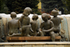 Kazakhstan, Almaty: Arbat - Zhybek-Zholy, or Silk road street - children sculpture - photo by M.Torres