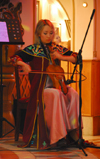 Kazakhstan, Almaty: violin player - photo by M.Torres