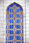 Kazakhstan, Almaty: Central Mosque - niche decorated with tiles, facing Pushkin street - photo by M.Torres