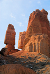 Kazakhstan, Charyn Canyon: Valley of the Castles - rock formations - tower and blade - photo by M.Torres