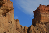Kazakhstan, Charyn Canyon: Valley of the Castles - red rocks and blue sky - photo by M.Torres