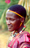 East Africa - Kenya - Mtwapa, Kilifi District, Coast province: Maasai / Masai warrior - tribesman - photo by F.Rigaud