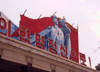 North Korea / DPRK - Pyongyang: KWP Propaganda on Kim Il Sung square (photo by M.Torres)