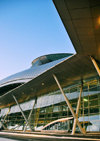 Incheon, South Korea: dawn at Incheon International Airport - ICN - Transportation Center - modern architecture - photo by M.Torres