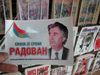 Kosovo - Kosovska Mitrovica: Radovan Karadzic - politician, poet and psychiatrist - postcard - photo by A.Kilroy