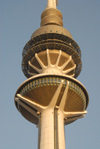Kuwait city: Liberation Tower - detail - TV tower - photo by M.Torres