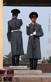 Bishkek, Kyrgyzstan: change of the guard at the Official State Flagpole - Ala-Too square - photo by M.Torres
