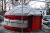 Bishkek, Kyrgyzstan: yurt near Panfilov park, behind the Kyrgyz Drama Theatre, T.Abdumomunov street - photo by M.Torres