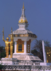 Laos: statues and temple - memorial of the communist revolution - photo by E.Petitalot