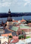Latvia / Latvija - Riga: Dom church - the Cathedral of St. Mary from the spire of St Peter's church - Rigas Doms (photo by Miguel Torres)