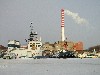 Latvia - Liepaja: the Scirocco blows in the Baltic - Siroko tugboat on the pier - power-station in the background  (Liepaja municipality - Kurzeme) - photo by A.Dnieprowsky
