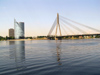 Latvia / Latvija - Riga / RIX : changing Riga's skyline - Saules Akmens bulding - Pardaugava (photo by J.Kaman)