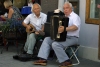 Latvia - Riga: accordion and string duet - street musicians (photo by A.Dnieprowsky)