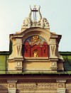 Latvia / Latvija - Riga: Riga's coat of arms at the National Theatre - K. Valdemara iela - Nacionalais teatris - Nacionalais teatris (photo by Miguel Torres)
