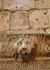 Lebanon / Liban - Baalbek in the Bekaa valley: lion head - photo by J.Wreford