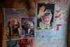 Lebanon, Sidon: political posters of Sadam Hussein and Yasser Arafat - photo by J.Pemberton