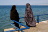 Lebanon, Beirut: Shia Muslim women on the corniche - dressed from from head to toe - photo by J.Wreford