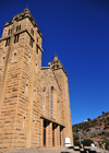 Maseru, Lesotho: Our Lady of Victory Cathedral - sandstone faade - Maseru means the place of red sandstone - photo by M.Torres