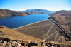 Mohale Dam, Lesotho: embankment rock-fill dam - the reservoir has a surface area of 22 square kilometers - photo by M.Torres