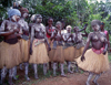 Grand Bassa County, Liberia, West Africa: secret society girls - dancing - Bassa tribe - photo by M.Sturges