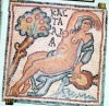 Libya - Qasr: Byzantine Mosaic - naked woman (photo by G.Frysinger)