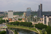 Lithuania - Vilnius: the evolving skyline - river and skyscrappers (photo by A.Dnieprowsky)