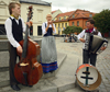 Klaipeda, Lithuania: band on Theatre square - photo by A.Dnieprowsky