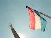 Luxembourg Ville / Stadt: the obelisk an the flag - Place de la Constitution (photo by M.Bergsma)
