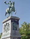 Luxembourg City / LUX :  equestrian statue (photo by M.Bergsma)