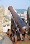 Macau, China: Portuguese artillery at Monte Fortress - Fortaleza de Nossa Senhora do Monte de So Paulo - photo by M.Torres