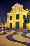 Macau, China: St. Dominic's Church at night - Baroque style - UNESCO World Heritage Site, Largo de So Domingos - photo by M.Torres