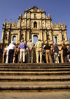 Macao, China - tourists at the ruins of Sao Paulo Cathedral  - Unesco world heritage - Historic Centre of Macao - turistas nas Ruinas de So Paulo - photo by B.Henry