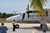 Morondava - Menabe, Toliara province, Madagascar: airport - passengers board Air Madagascar de Havilland DHC-6 Twin Otter 5R-MGD - photo by M.Torres