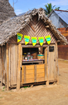 Vohilava, le Sainte Marie / Nosy Boraha, Analanjirofo region, Toamasina province, Madagascar: the local general store - wooden hut - photo by M.Torres