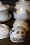 Kuala Lumpur, Malaysia: Tea set in Chan She Shu Yuen Temple tea shop - porcelain - photo by J.Pemberton