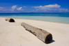 Sipadan Island, Sabah, Borneo, Malaysia: old wooden logs on the beach in Sipadan - photo by S.Egeberg