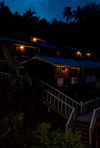 Perhentian Island, Terengganu, Malaysia: resort at night - photo by P.Jolivet