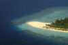 Maldives Aerial view of atoll beach (photo by B.Cain)